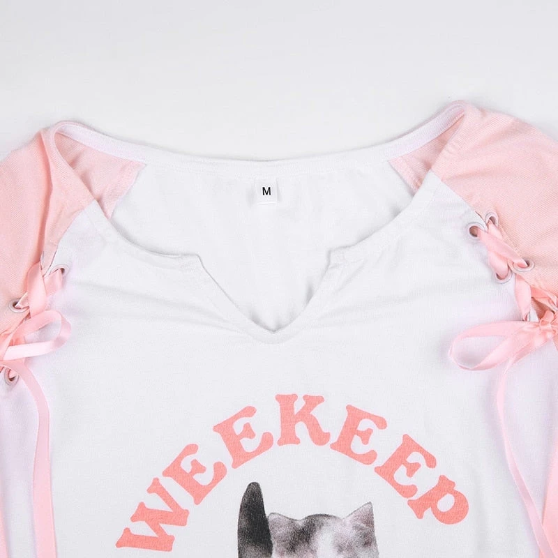 Pink Kitten Long Sleeve Crop Top 17 Pink Kitten Long Sleeve Crop Top - Image 15