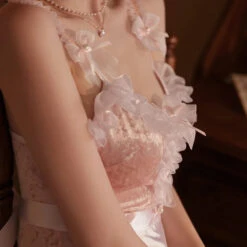 Pink Maid Bodysuit -Clothing Discount Store pink maid bodysuit apron apron dress bodysuit bodysuits frills onesie kawaii babe 364