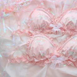 Baby Bun Lingerie Set -Clothing Discount Store pink melody sanrio lingerie set ruffled kawaii cute 143