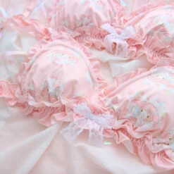 Baby Bun Lingerie Set -Clothing Discount Store pink melody sanrio lingerie set ruffled kawaii cute 228