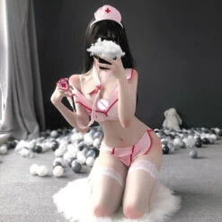 Pink Nurse Lingerie -Clothing Discount Store pink nurse lingerie cosplay costume costumes halloween kawaii babe 183