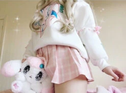 Pink Plaid School Girl Skirt 18 Pink Plaid School Girl Skirt -Clothing Discount Store pink plaid school girl skirt kawaii pleat pleated pleats babe 345