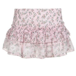Floral Print Babydoll Skirt -Clothing Discount Store pink rosebud babydoll skirt skirt angelcore fairycore floral 338