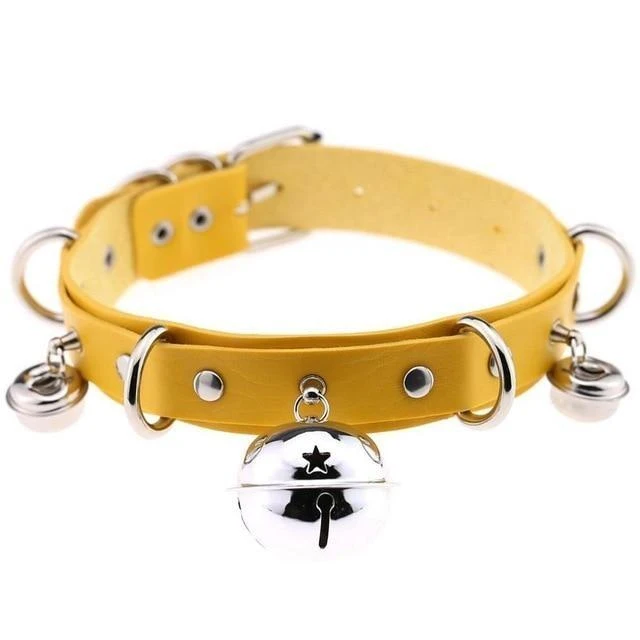 Pleather Cat Bell Collar 10 Pleather Cat Bell Collar - Image 8