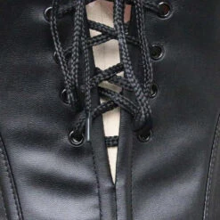 Pleather & Lace Corset Dress (Up To 6XL) -Clothing Discount Store pleather lace corset dress up to 6xl black latex corset corset dress corsets dresses shirt kawaii babe 170