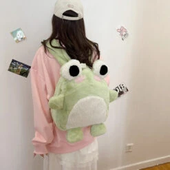 Plush Froggy Backpack -Clothing Discount Store plush froggy backpack backpacks kawaii fashion backpack bags frog 136