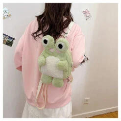 Plush Froggy Backpack -Clothing Discount Store plush froggy backpack backpacks kawaii fashion backpack bags frog 282