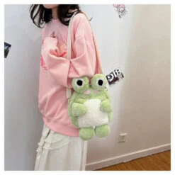 Plush Froggy Backpack -Clothing Discount Store plush froggy backpack backpacks kawaii fashion backpack bags frog 572