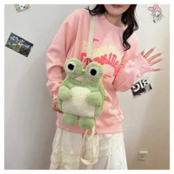 Plush Froggy Backpack -Clothing Discount Store plush froggy backpack backpacks kawaii fashion backpack bags frog 997