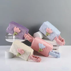 Plush Tulip Make-Up Case 26 Plush Tulip Make-Up Case -Clothing Discount Store plush tulip make up case bags flowers makeup bag kawaii babe 305