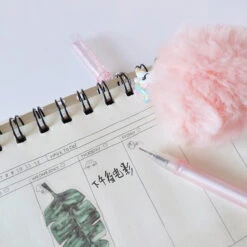 Plush Unicorn Pompom Pens -Clothing Discount Store plush unicorn pompom pens fairy kei pastelcore pen stationary kawaii babe 560