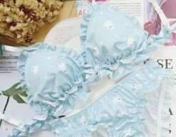 Polar Bear Lingerie Set 9 Polar Bear Lingerie Set -Clothing Discount Store polar bear lingerie set blue clouds bra bralettes bras ddlg playground 113