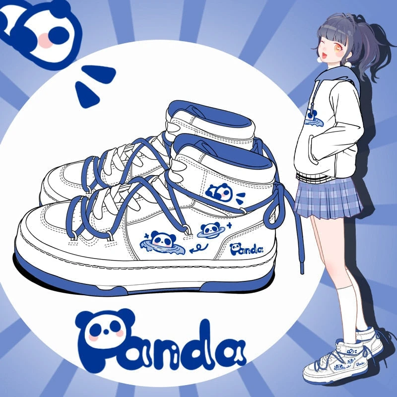 Poolside Panda Casual Sneakers 4 Poolside Panda Casual Sneakers - Image 2