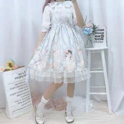 Porcelain Doll Dress -Clothing Discount Store porcelain doll dress cat dress dresses little girl space dress kawaii babe 687