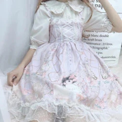 Porcelain Doll Dress -Clothing Discount Store porcelain doll dress purple dress cat dress dresses little girl space kawaii babe 516