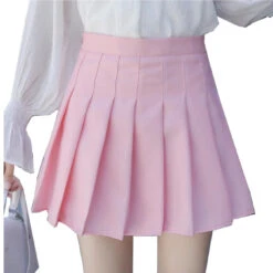 Solid Color Pleated Skirt 24 Solid Color Pleated Skirt -Clothing Discount Store preppy pleated skirt anime cosplay business casual buttons gothic lolita skirts kawaii babe 234