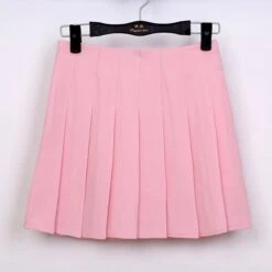 Solid Color Pleated Skirt 40 Solid Color Pleated Skirt -Clothing Discount Store preppy pleated skirt anime cosplay business casual buttons gothic lolita skirts kawaii babe 344