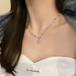 Pretty Pink Princess Necklaces -Clothing Discount Store pretty pink princess necklaces kawaii aesthetic chain choker 238