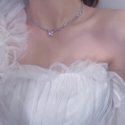 Pretty Pink Princess Necklaces -Clothing Discount Store pretty pink princess necklaces kawaii aesthetic chain choker 495