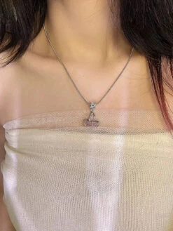 Pretty Pink Princess Necklaces -Clothing Discount Store pretty pink princess necklaces kawaii aesthetic chain choker 807