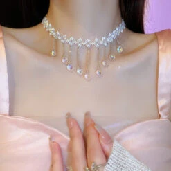 Princess Water Drop Choker -Clothing Discount Store princess water drop jeweled pendant choker 464