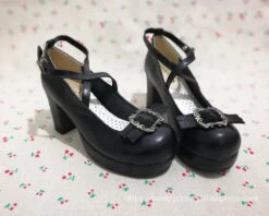 Traditional Bow Embellished Heels -Clothing Discount Store product image 177808339