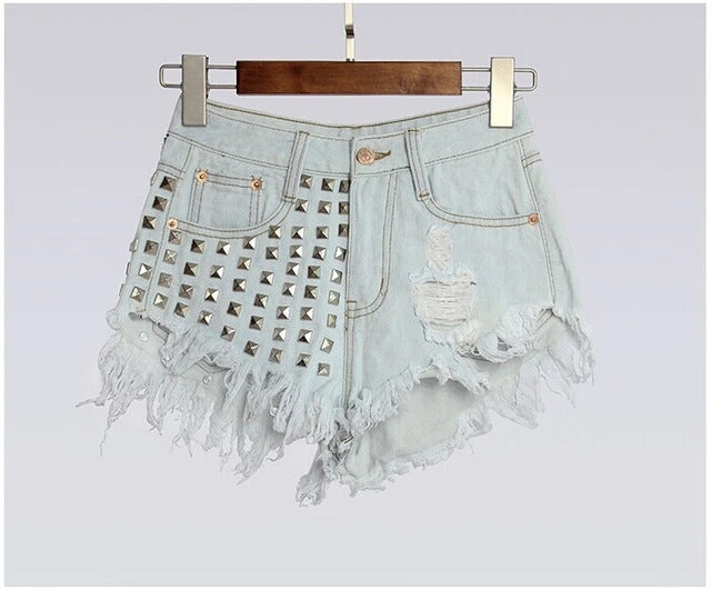 Studded Jean Shorts 6 Studded Jean Shorts - Image 4