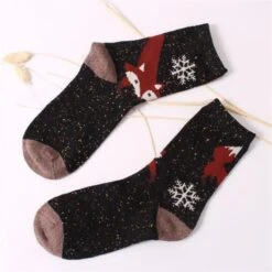Snowy Little Fox Socks -Clothing Discount Store product image 205775833