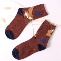 Snowy Little Fox Socks -Clothing Discount Store product image 205775835