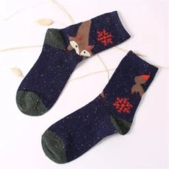 Snowy Little Fox Socks -Clothing Discount Store product image 205775837