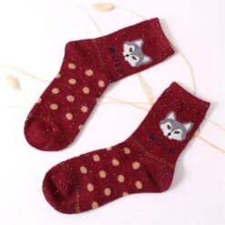 Snowy Little Fox Socks -Clothing Discount Store product image 205775842