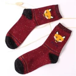 Snowy Little Fox Socks -Clothing Discount Store product image 205775846