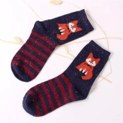 Snowy Little Fox Socks -Clothing Discount Store product image 205775848