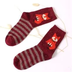 Snowy Little Fox Socks -Clothing Discount Store product image 205775850