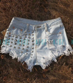 Studded Jean Shorts 22 Studded Jean Shorts -Clothing Discount Store product image 20815426