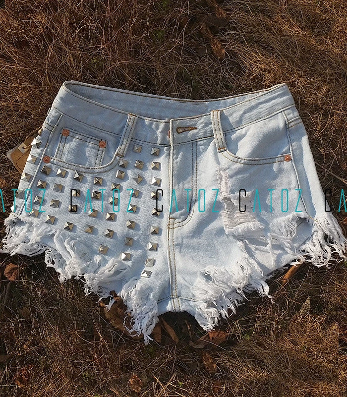 Studded Jean Shorts 11 Studded Jean Shorts - Image 9