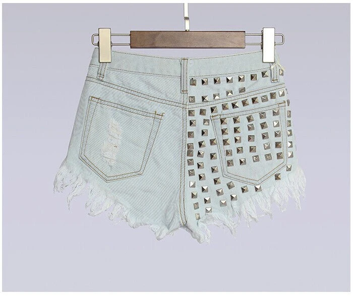 Studded Jean Shorts 9 Studded Jean Shorts - Image 7