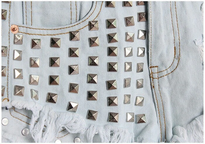 Studded Jean Shorts 12 Studded Jean Shorts - Image 10