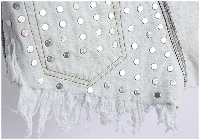 Studded Jean Shorts 8 Studded Jean Shorts - Image 6