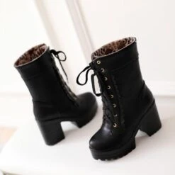 Chunky Lace Platform Boots 33 Chunky Lace Platform Boots -Clothing Discount Store product image 274165178