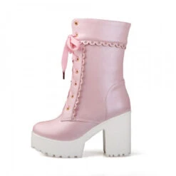 Chunky Lace Platform Boots 31 Chunky Lace Platform Boots -Clothing Discount Store product image 274165246