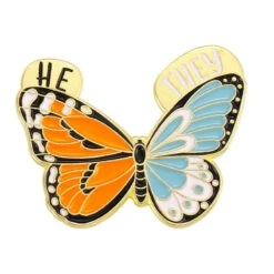 Pronoun Butterfly Enamel Pins -Clothing Discount Store pronoun butterfly enamel pins 11 enamel pin pins lapel pins pin kawaii babe 993