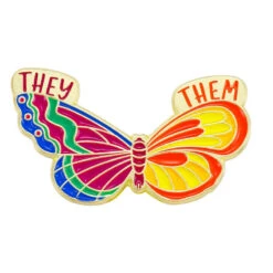 Pronoun Butterfly Enamel Pins -Clothing Discount Store pronoun butterfly enamel pins 12 enamel pin pins lapel pins pin kawaii babe 729