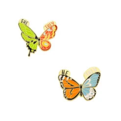 Pronoun Butterfly Enamel Pins -Clothing Discount Store pronoun butterfly enamel pins 14 enamel pin pins lapel pins pin kawaii babe 669
