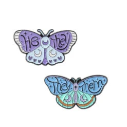 Pronoun Butterfly Enamel Pins -Clothing Discount Store pronoun butterfly enamel pins 6 enamel pin pins lapel pins pin kawaii babe 865