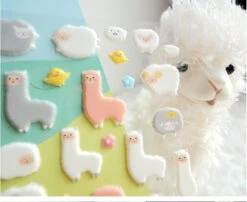 Puffy Alpaca Stickers -Clothing Discount Store puffy alpaca stickers 3d stickers alpaca alpacas alpacasso llama stickers kawaii babe 153