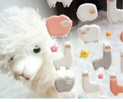 Puffy Alpaca Stickers -Clothing Discount Store puffy alpaca stickers 3d stickers alpaca alpacas alpacasso llama stickers kawaii babe 197