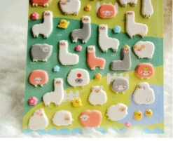 Puffy Alpaca Stickers -Clothing Discount Store puffy alpaca stickers 3d stickers alpaca alpacas alpacasso llama stickers kawaii babe 946
