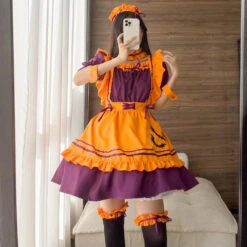 Pumpkin Queen Maid Cosplay Dress -Clothing Discount Store pumpkin queen maid cosplay dress dresses shoulder width 47cm bat 264