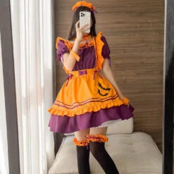 Pumpkin Queen Maid Cosplay Dress -Clothing Discount Store pumpkin queen maid cosplay dress dresses shoulder width 47cm bat 951